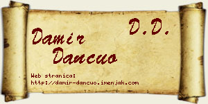 Damir Dančuo vizit kartica